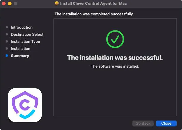 When the installation is finished, you will see this window