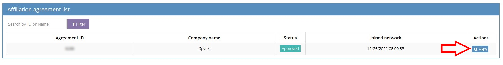 Spyrix agreement in partner network list