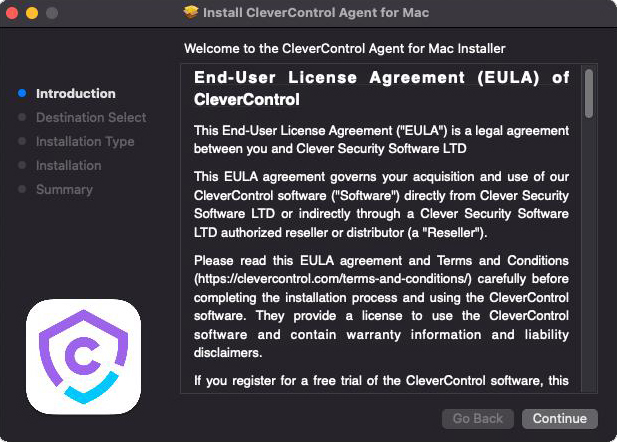 Installation - End-User License Agreement