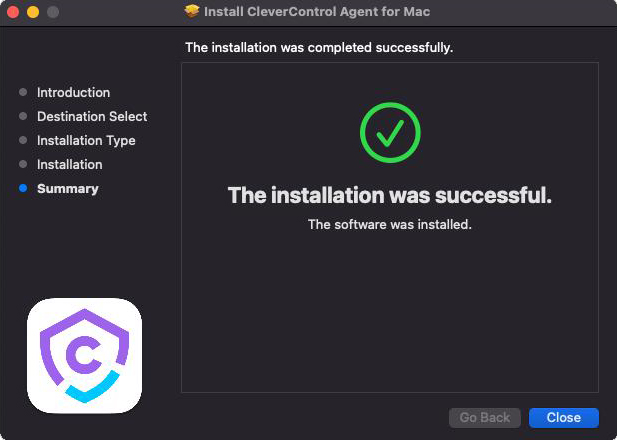 Software successful installation