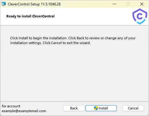 Start the installation