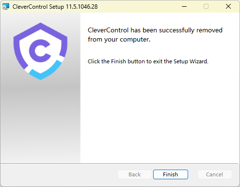Uninstallation completed
